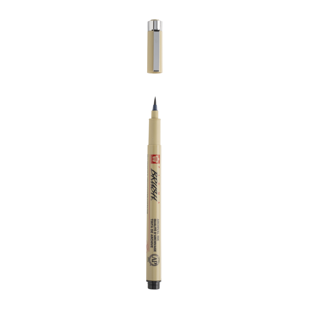 Ручка капиллярная Sakura Pigma Brush цвет чернил: черный - фото 2