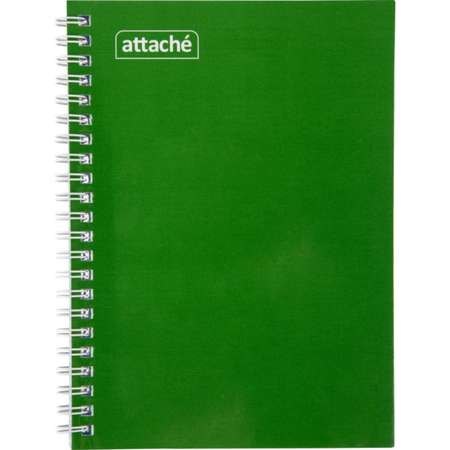 Бизнес-тетрадь Attache А5 80 листов спираль темно-зеленый блок 60г обложка 215г 3 шт