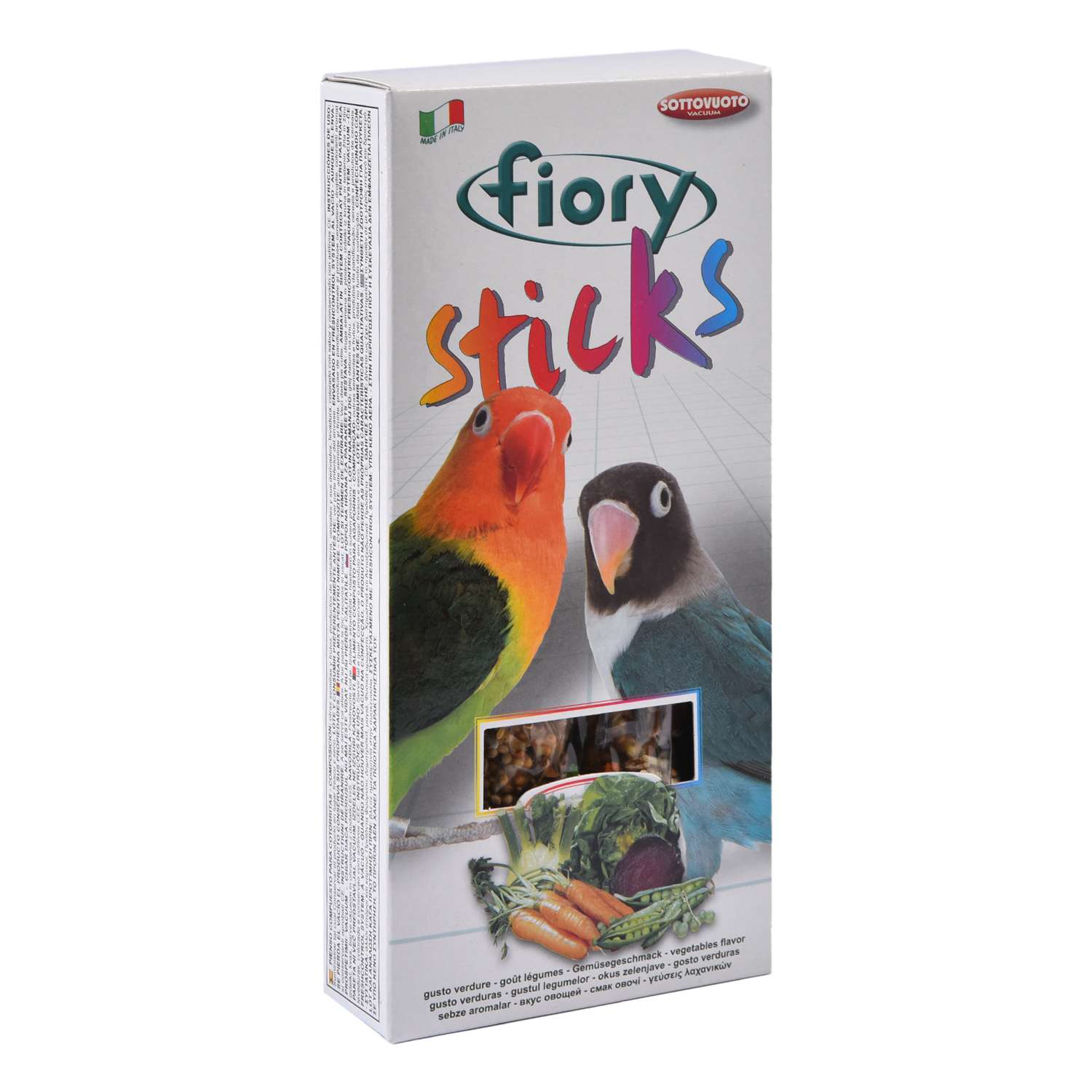 Лакомство для попугаев Fiory Sticks для средних Палочки с овощами 60г 2шт - фото 1