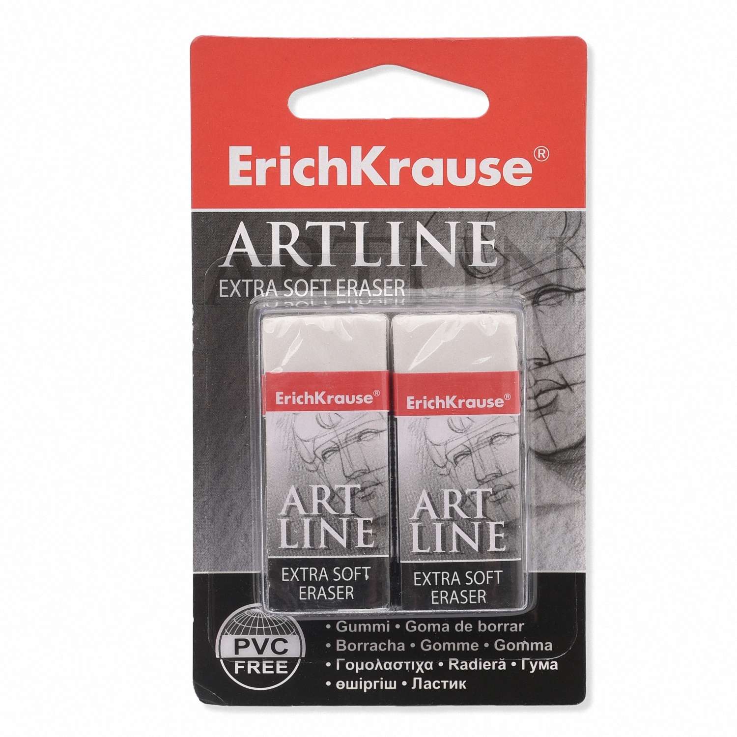 Ластик ErichKrause ART LINE Extra Soft 2 шт - фото 2