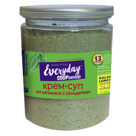 Суп быстрого приготовления Everyday из шпината с сельдереем пэт-банка 260 г