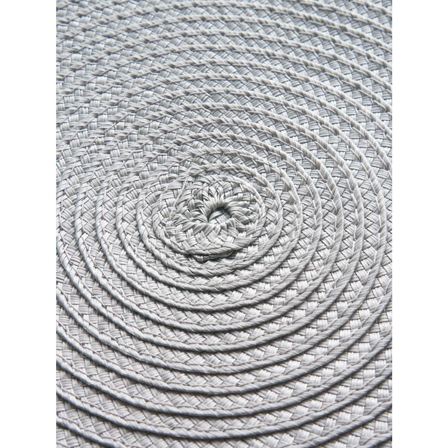 Салфетки сервировочные DeNASTIA плетеные 4 шт D36 см светло-серый - фото 4