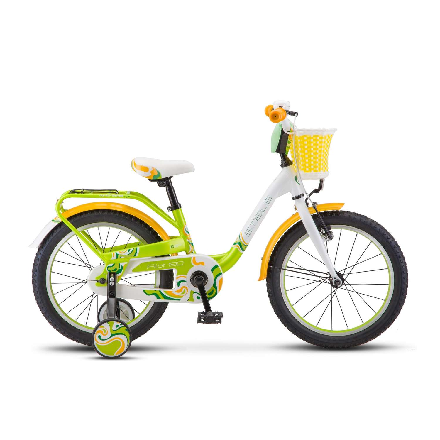 Детский велосипед STELS Pilot-190 18 (V030) зелёный/жёлтый/белый - фото 1