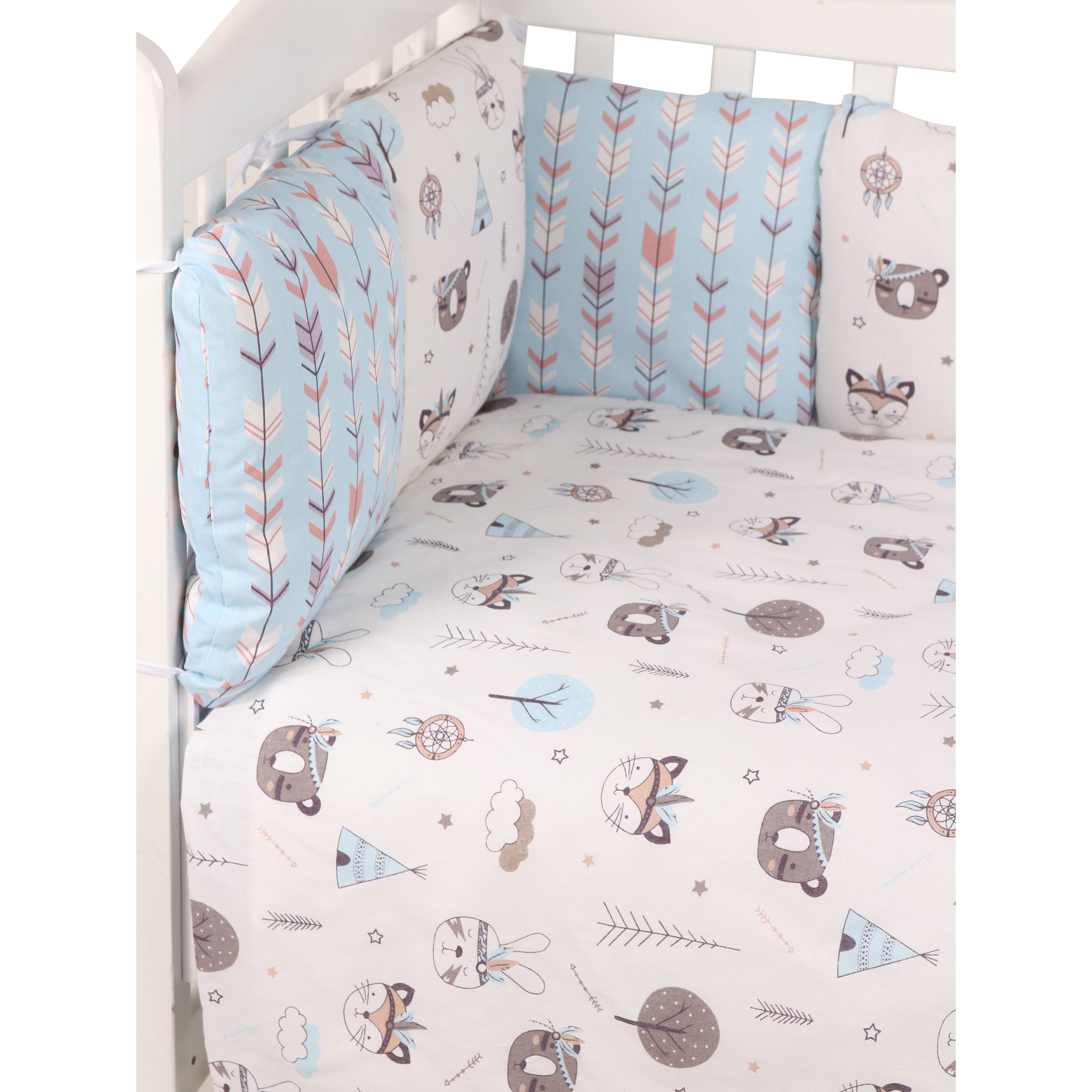 Комплект постельного белья Amarobaby Индейцы 7предметов AMARO-3018-In - фото 6