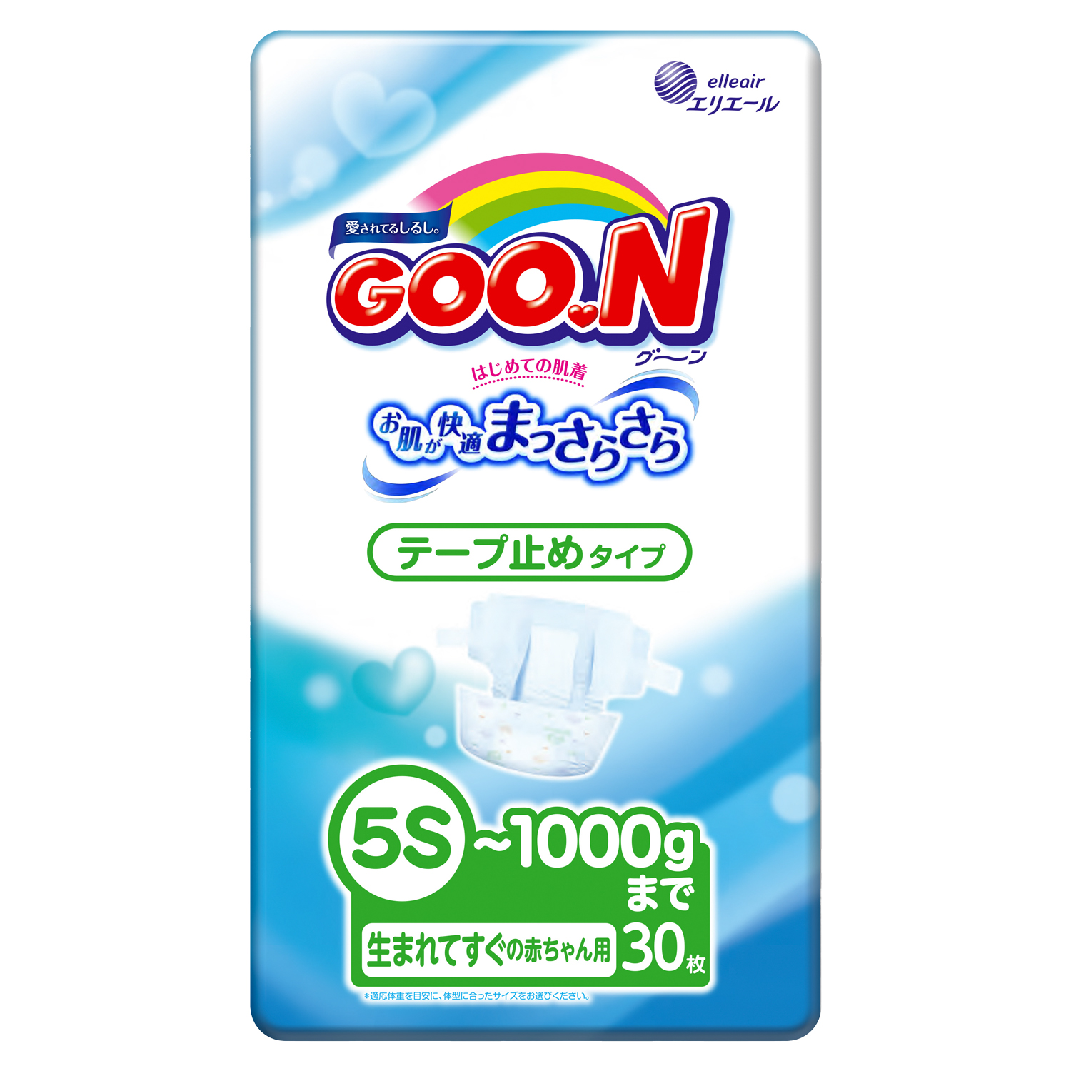 Подгузники Goon 5S до 1кг 30шт - фото 1