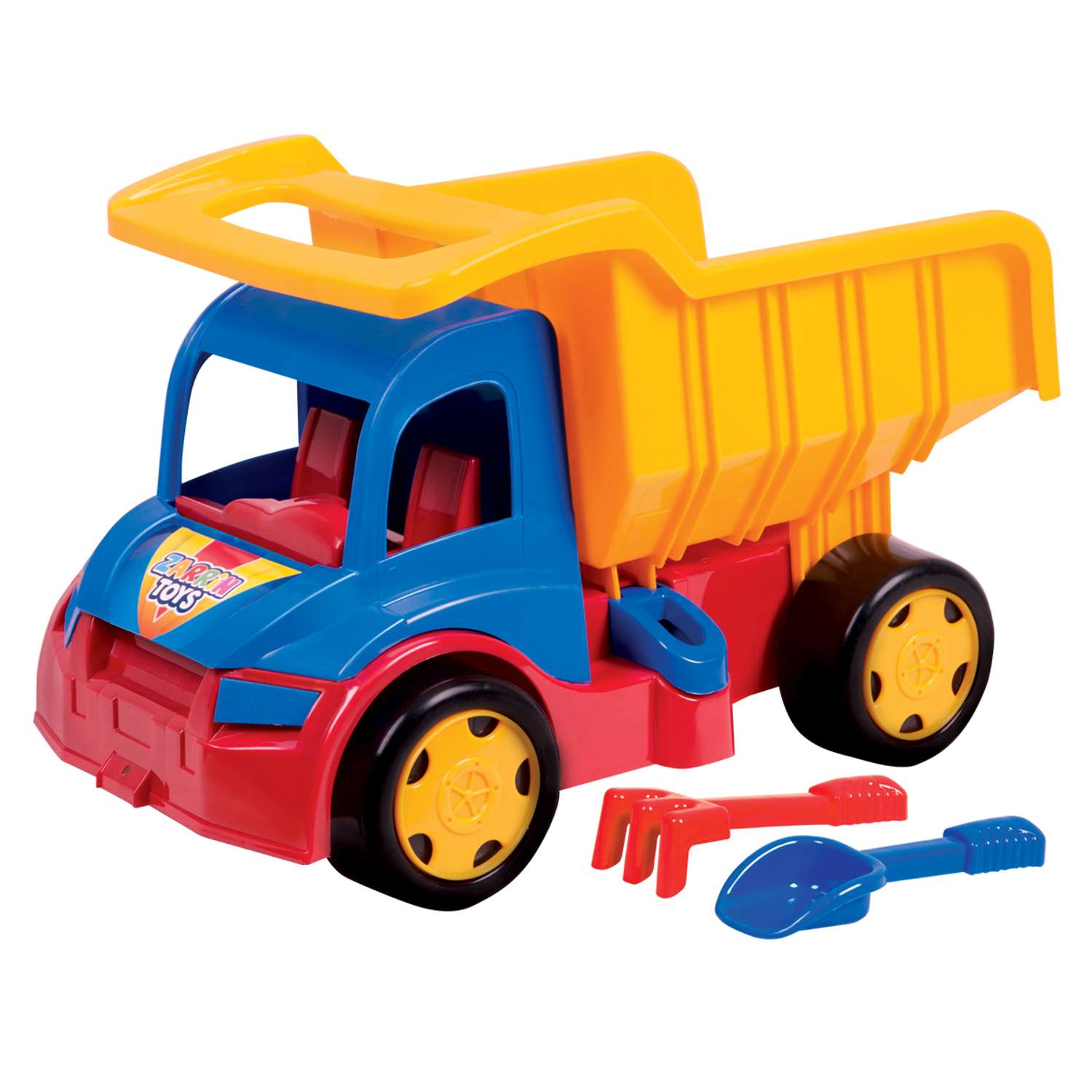 Автомобиль грузовик игрушечный Zarrin Toys MineTrack 120 и набор песочный F1-1/синий-желтый - фото 1