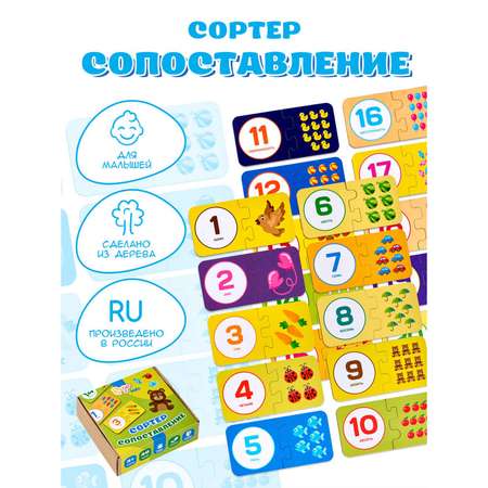 Сортер Sima-Land «Сопоставление» 40 деталей