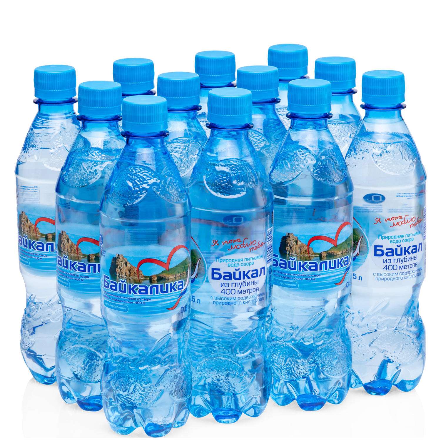 Вода питьевая БАЙКАЛИКА Набор 12 бутылок по 0.5 л природная глубинная негазированная - фото 1