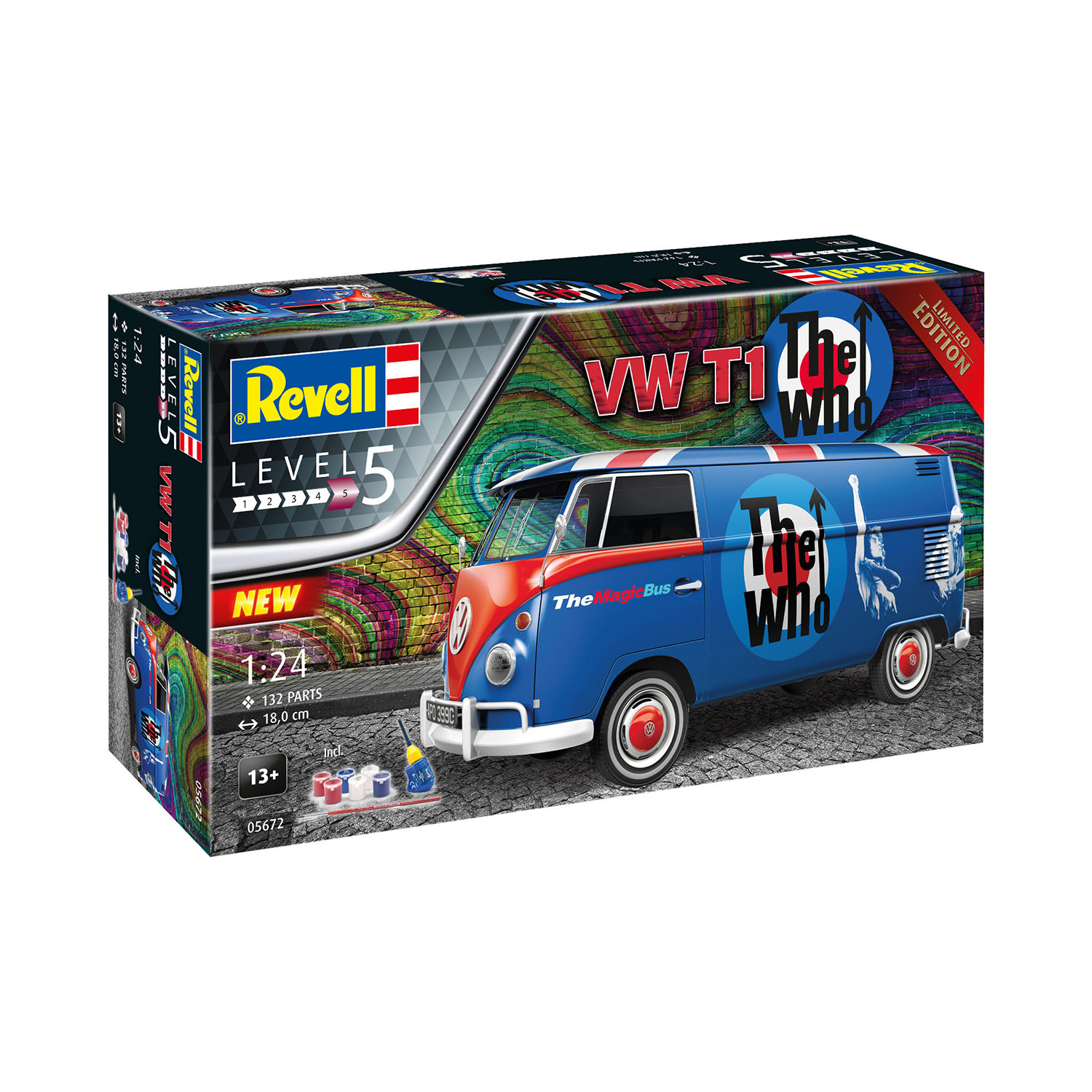 Модель для сборки Revell Подарочный набор VW T1 The Who купить по цене 8268  ₽ в интернет-магазине Детский мир