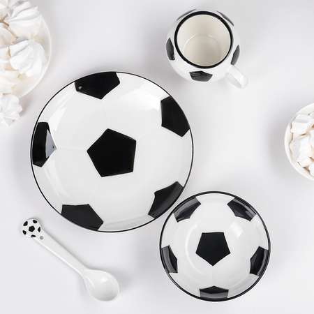 Набор детской посуды Sima-Land Футбольный мяч тарелка миска чашка ложка