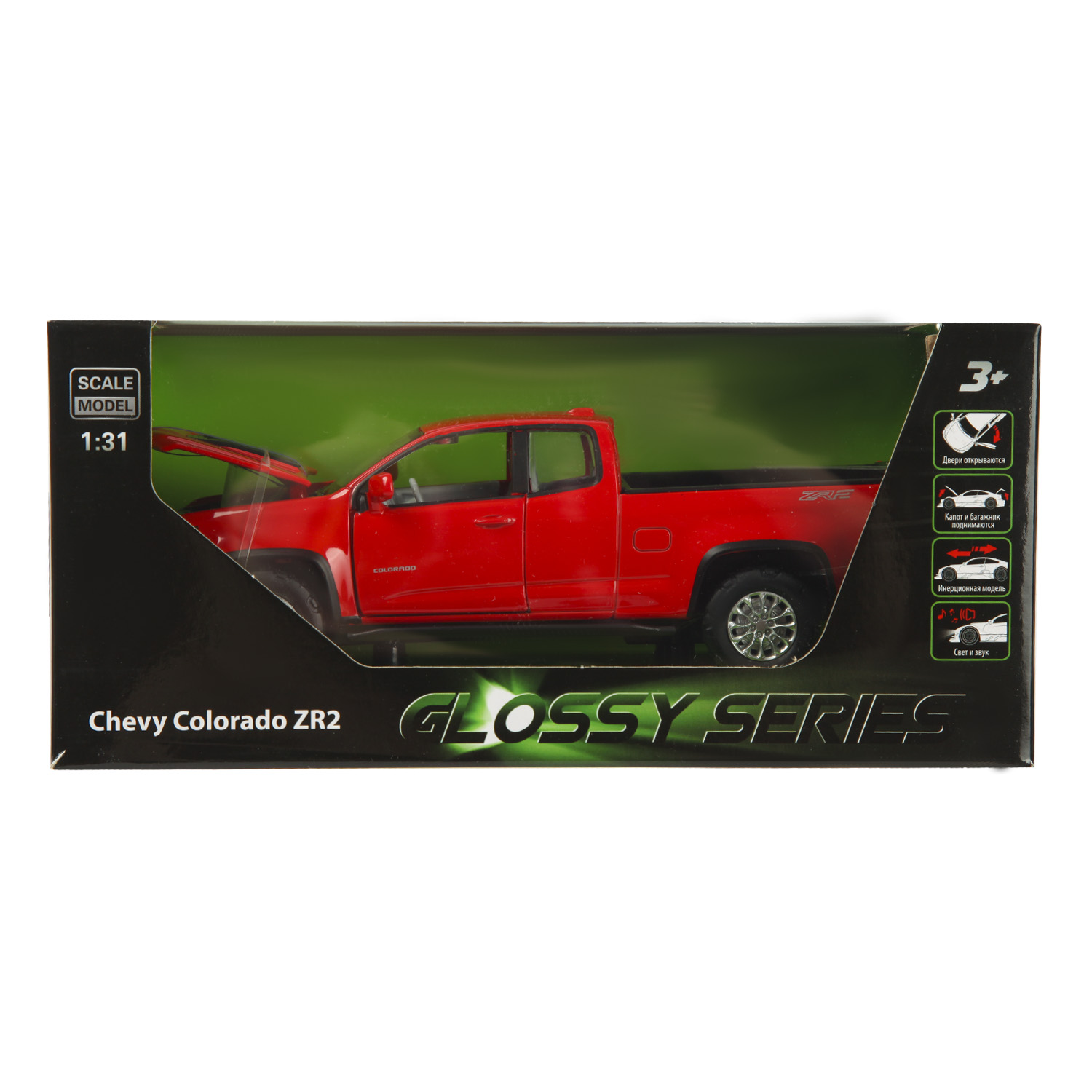 Машинка Mobicaro 1:31 Chevy Colorado ZR2 Красная 68442 68442 - фото 8