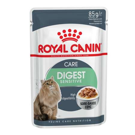 Корм влажный для кошек ROYAL CANIN Digest Sensitive 85г соус с чувствительным пищеварением пауч 77847