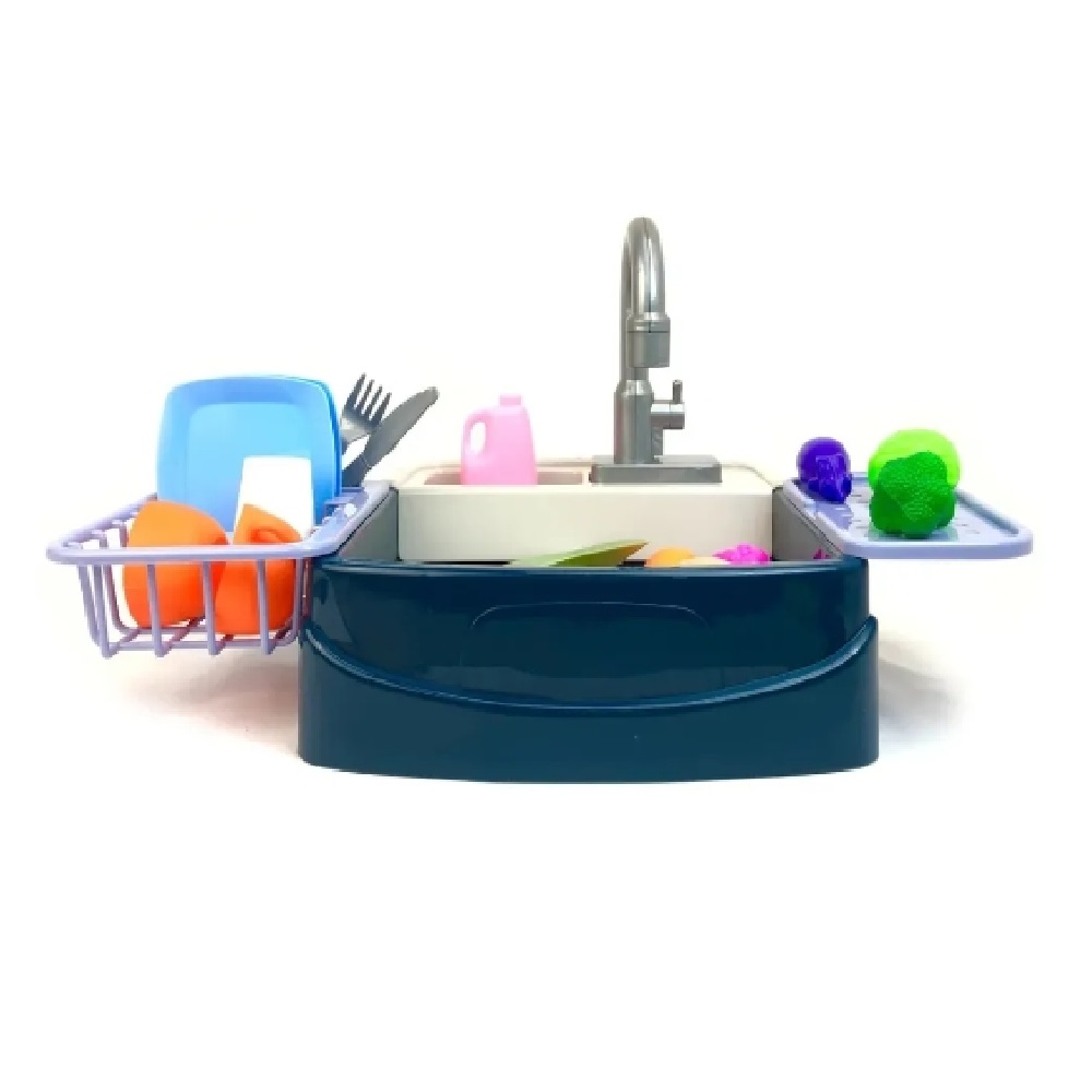 Кухонная мойка S+S игрушка для девочки с набором посуды и овощами - фото 4