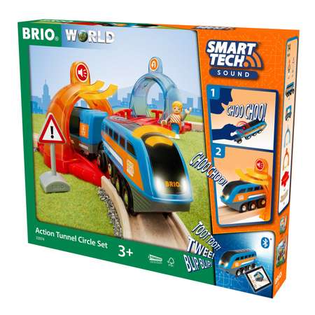 Игровой набор BRIO Smart Тech круговой с 2 тоннелями