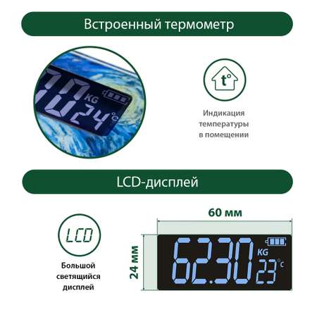 Весы напольные MARTA MT-SC1690 Звездная ночь сенсор/встроенный термометр