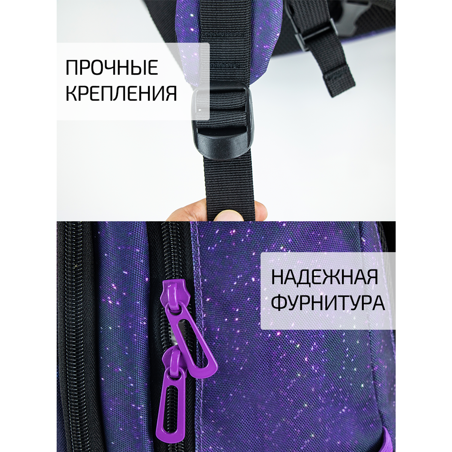 Рюкзак школьный Evoline Черный цветной кот - фото 12
