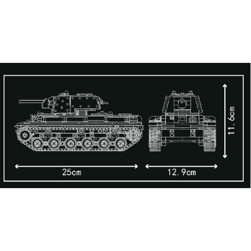 Конструктор Mould King 20025 Тяжелый танк KV-1 - фото 8