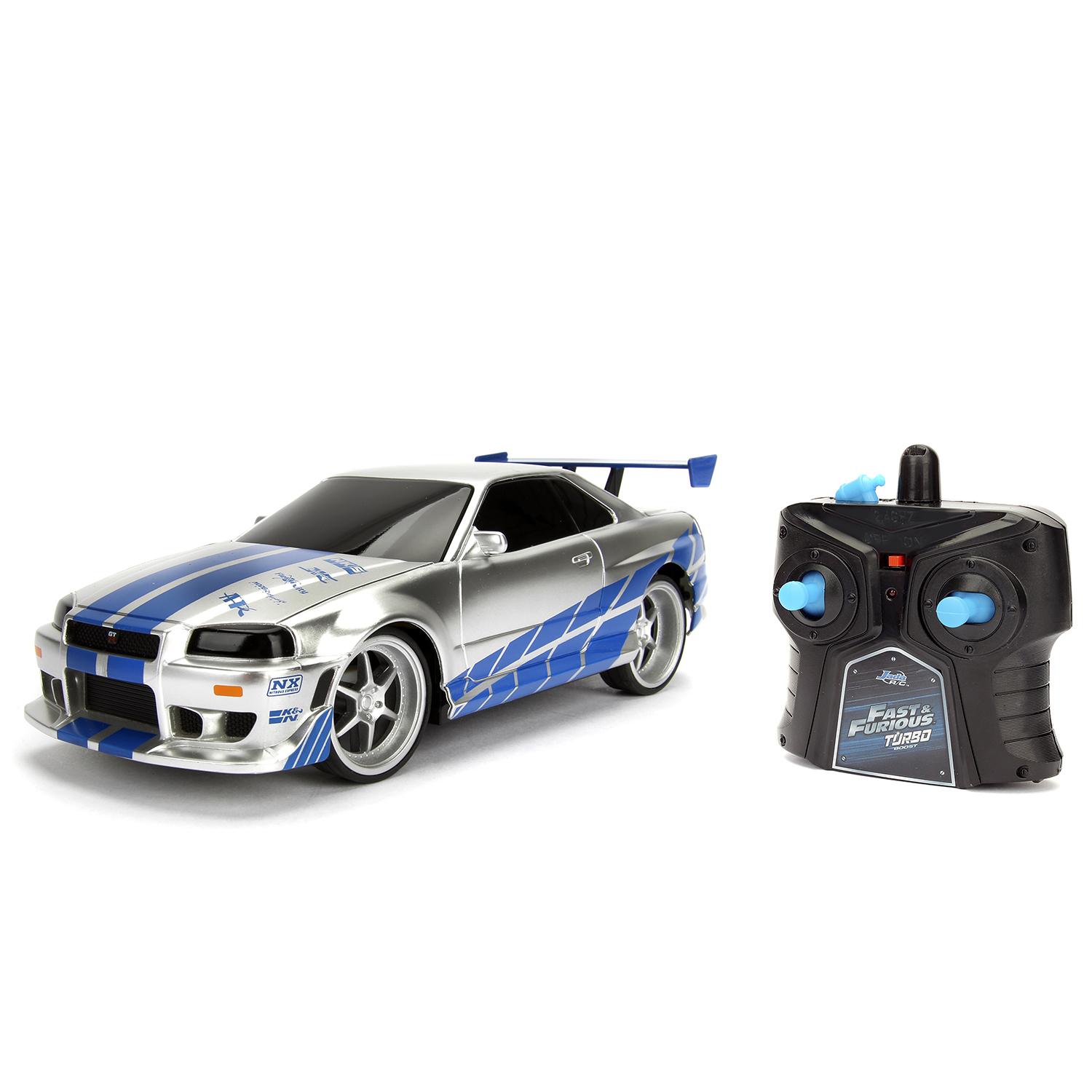 Машина Jada Fast and Furious РУ 1:24 Nissan Skyline GT-R 2002 Серебряная  99371 купить по цене 599 ₽ в интернет-магазине Детский мир