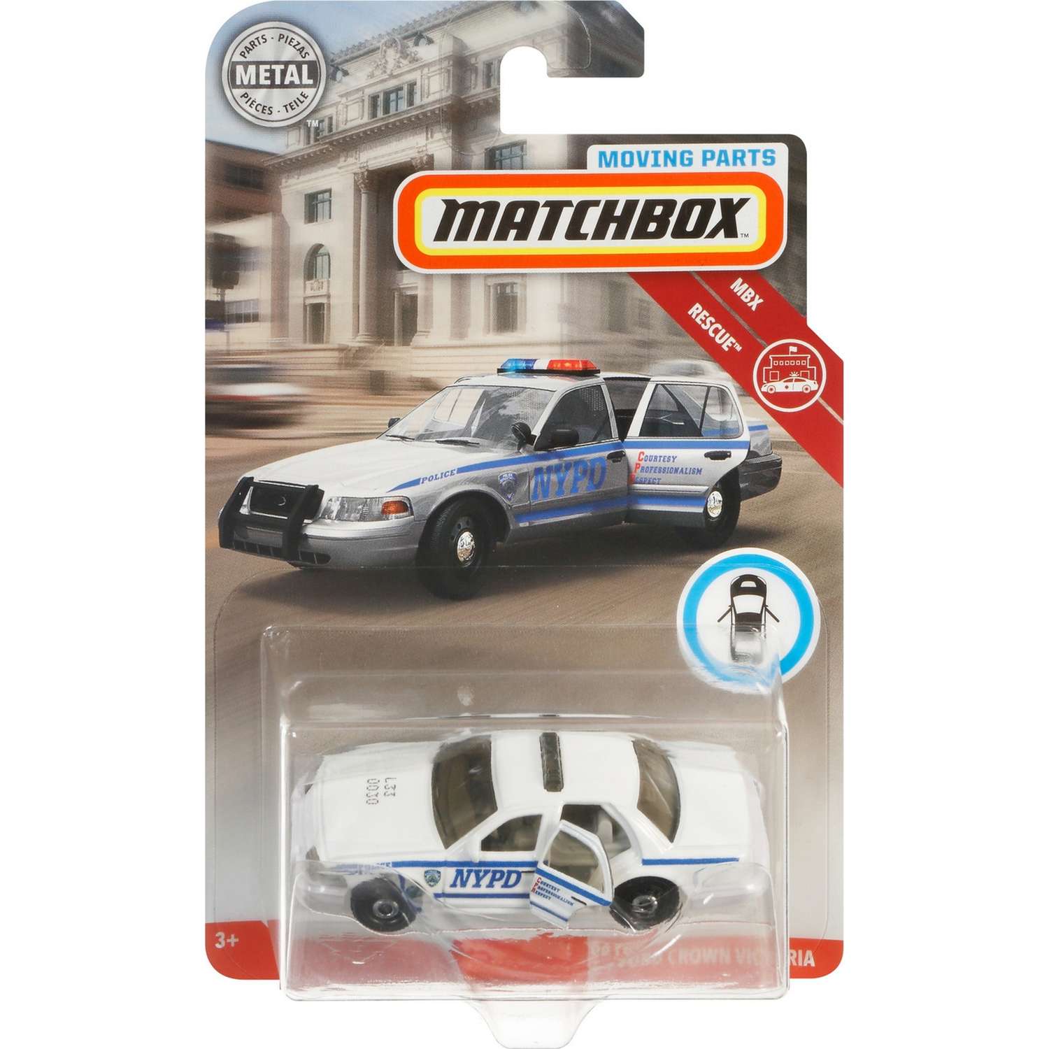 Машинка Matchbox Форд Краун Виктория с подвижными элементами Белая FWD34 FWD28 - фото 2