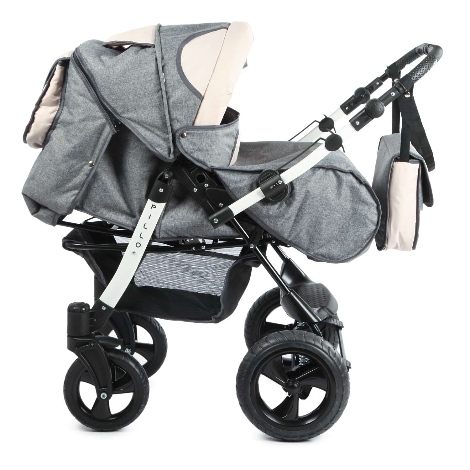 Коляска-трансформер Babyton Pillo OX Grey-Beige - фото 2