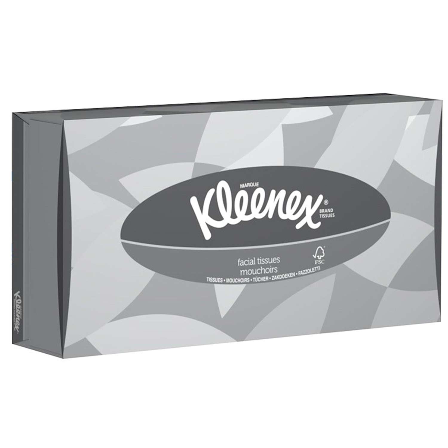 Бумажные салфетки KLEENEX для лица серая коробка 18.6 х 21.6 см 100 шт - фото 2