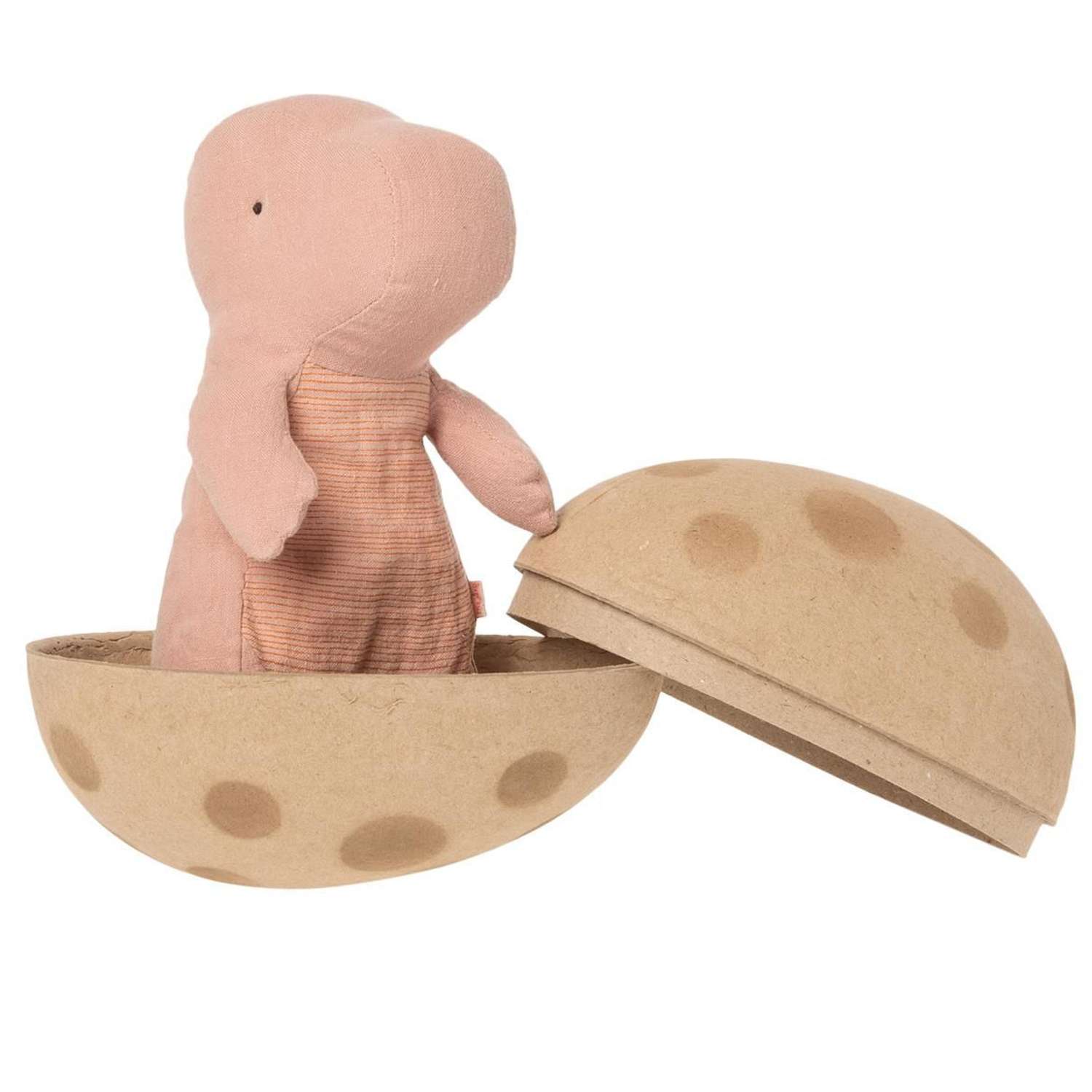 Мягкая игрушка Maileg Гантозавр в яйце розовый - фото 1