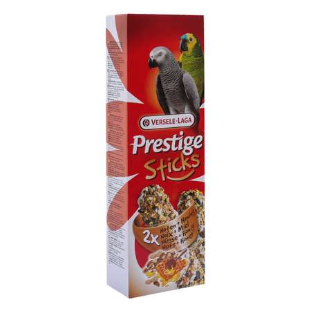 Лакомство для попугаев Versele-Laga Prestige крупных Палочки с орехами и медом 70г 2шт