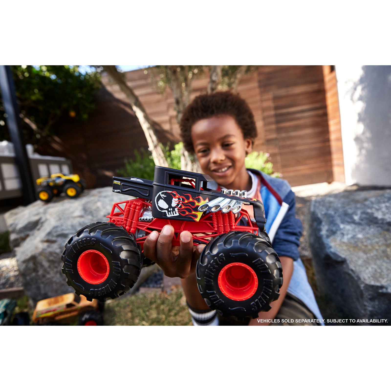 Автомобиль Hot Wheels Monster Tracks Бон Шейкер 1:24 FYJ83 - фото 6