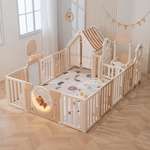 Манеж UNIX Kids DeLuxe House (150x180 cm) Camel