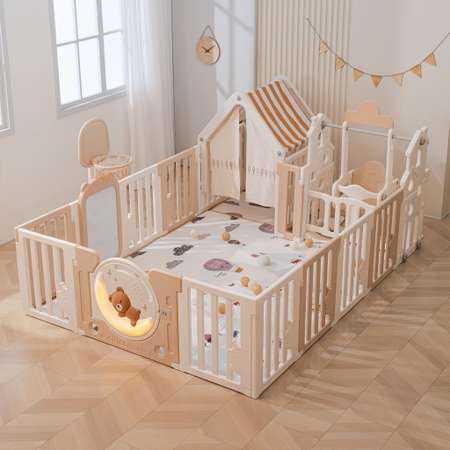 Манеж UNIX Kids deLuxe house 150x180 cm Camel