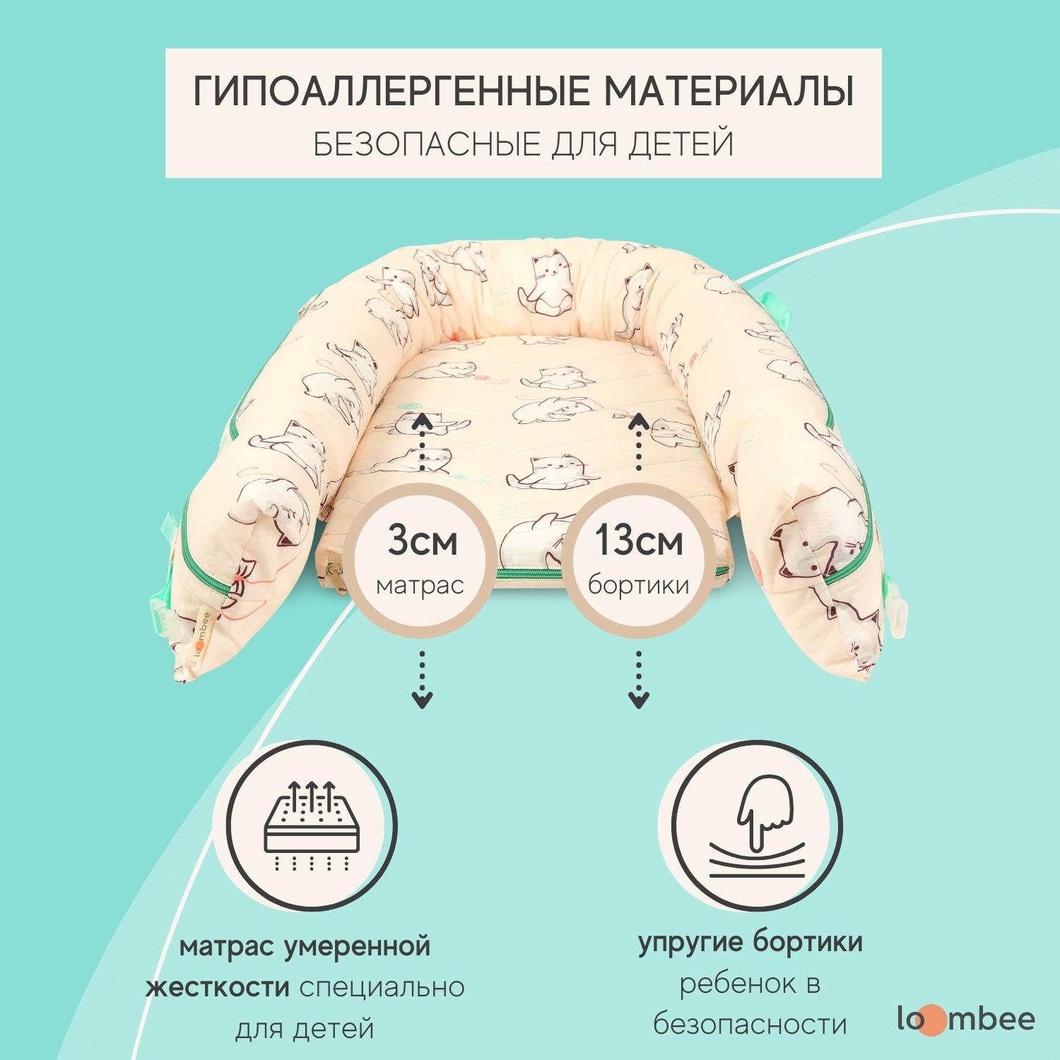 Кокон-гнездышко loombee для новорожденных XL Кошки - фото 3