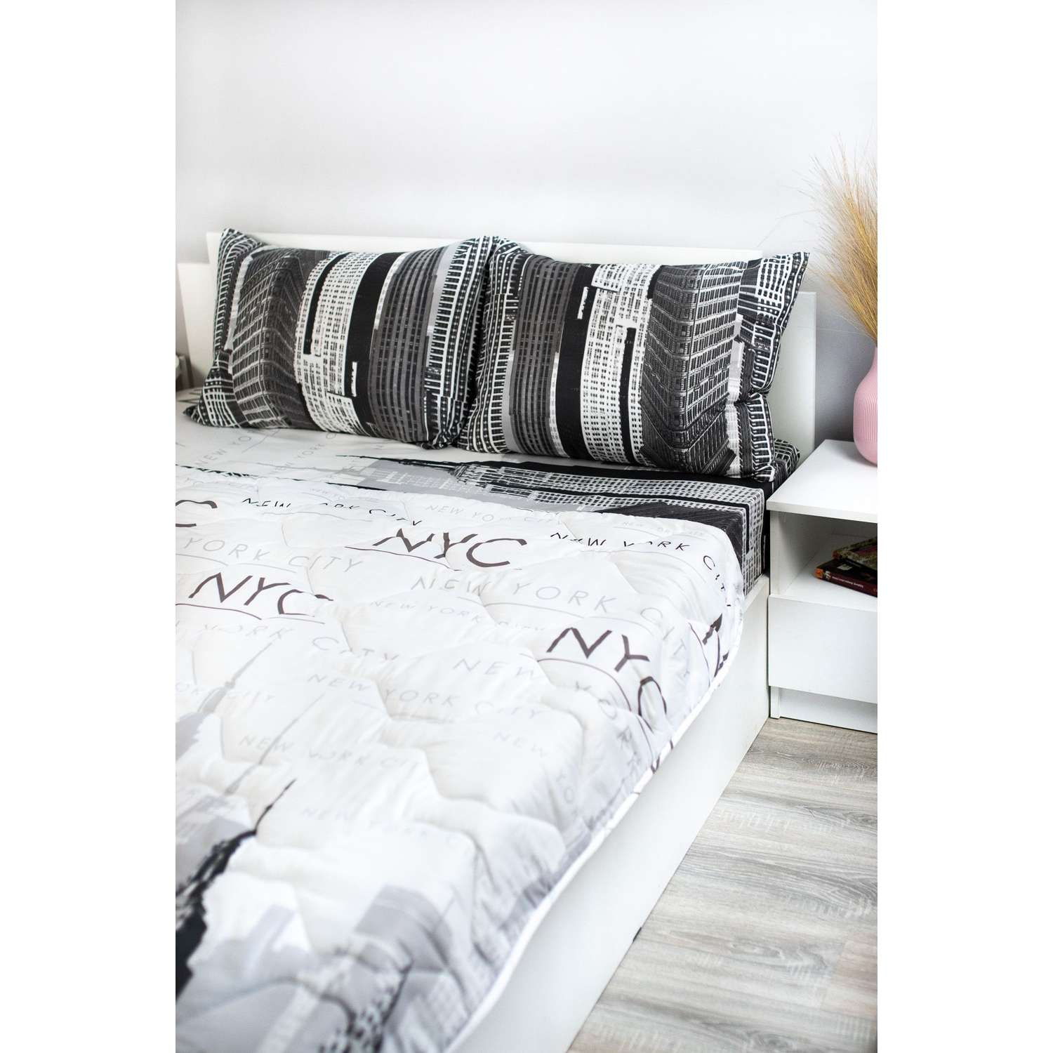 Комплект постельного белья SELENA Сити 1.5-спальный полисатин полиэстер 100 % наволочка 50х70 см - фото 3