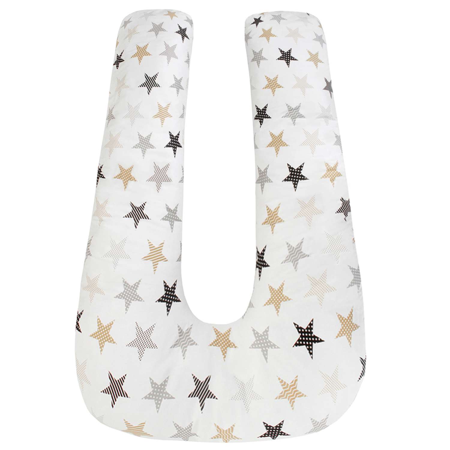Наволочка к подушке для беременных Amarobaby Звезды пэчворк U-образная Белый - фото 2