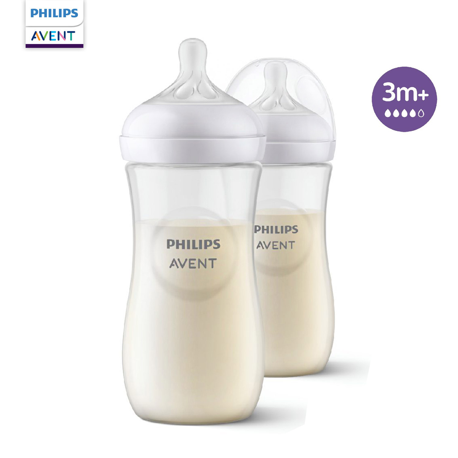 Бутылочка для кормления Philips Avent Natural Response 330мл с 3месяцев 2шт SCY906/02 - фото 1