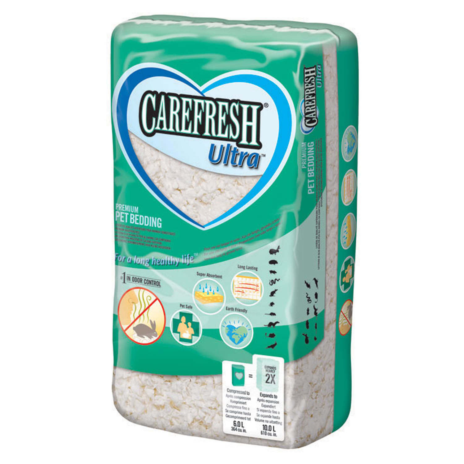 Наполнитель для мелких домашних животных CareFresh ultra бумажный впитывающий Белый 1.42кг - фото 1