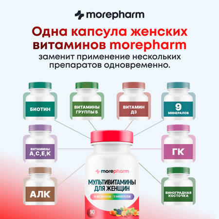 БАД morepharm Мультивитамины для женщин 90 капсул