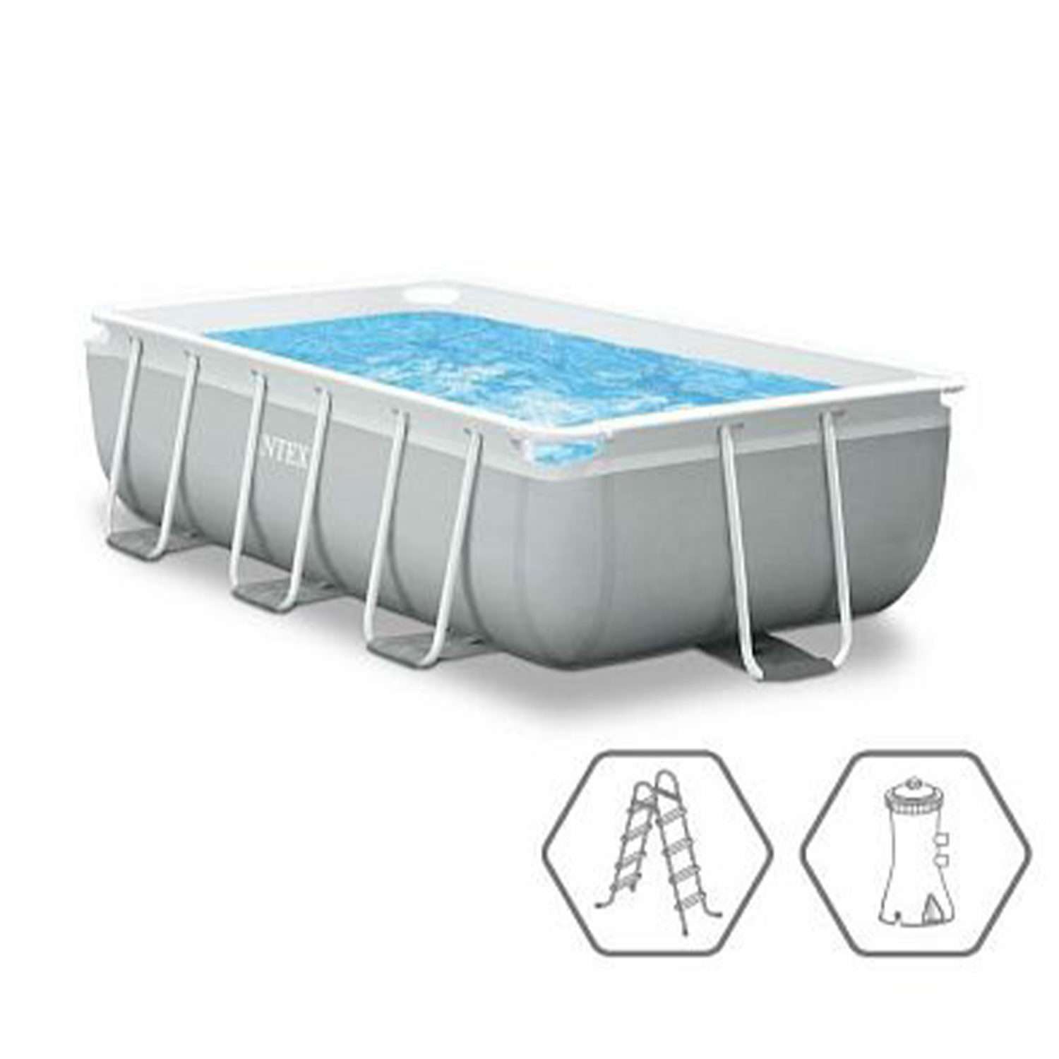 Каркасный бассейн INTEX Prism Frame 300х175х80см с лестницей и фильтр-насосом от 6 лет - фото 4