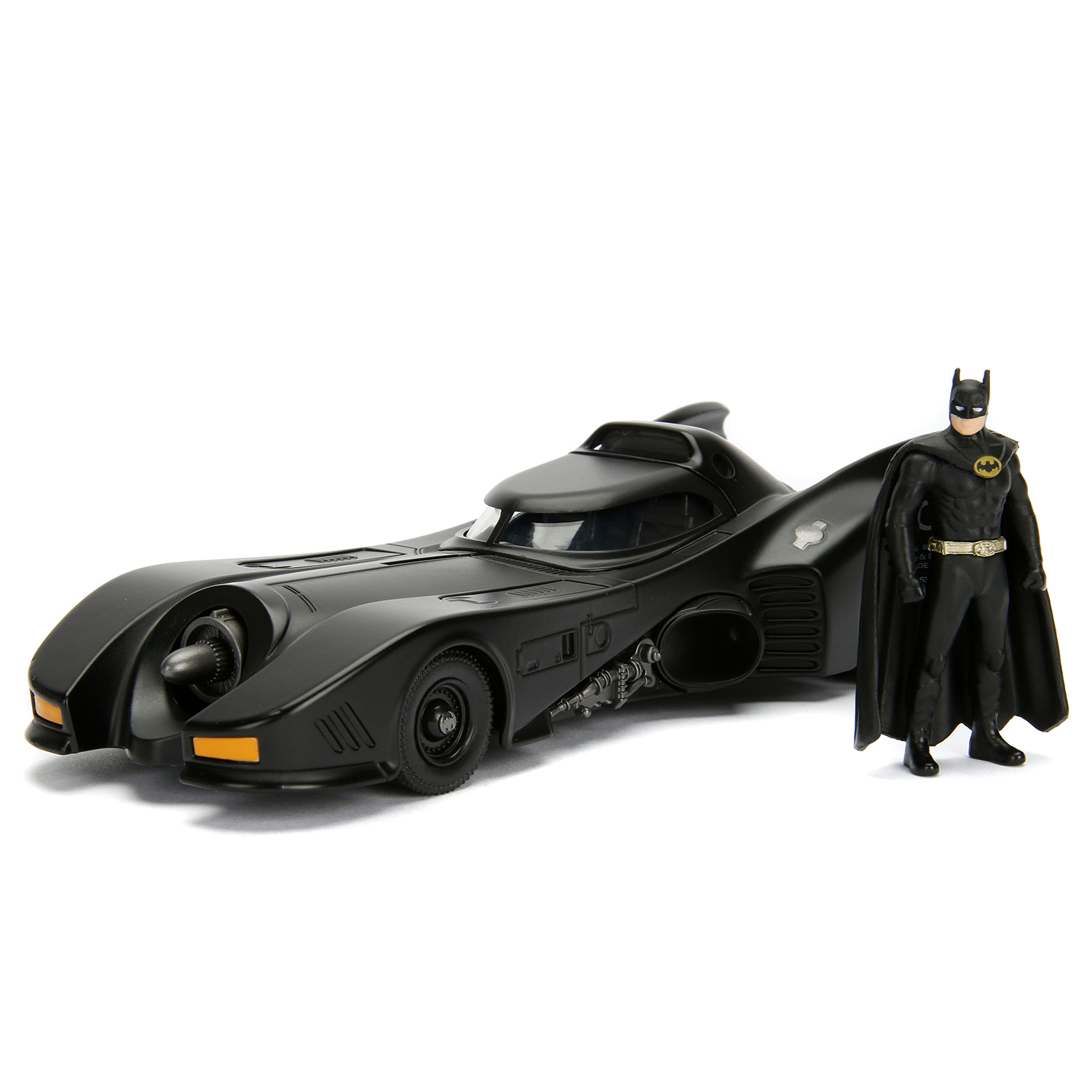 Автомобиль Jada Batmobile with Batman 1:24 черный ТоуR15 - фото 1