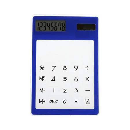 Калькулятор Uniglodis Ультратонкий карманный сенсорный синий