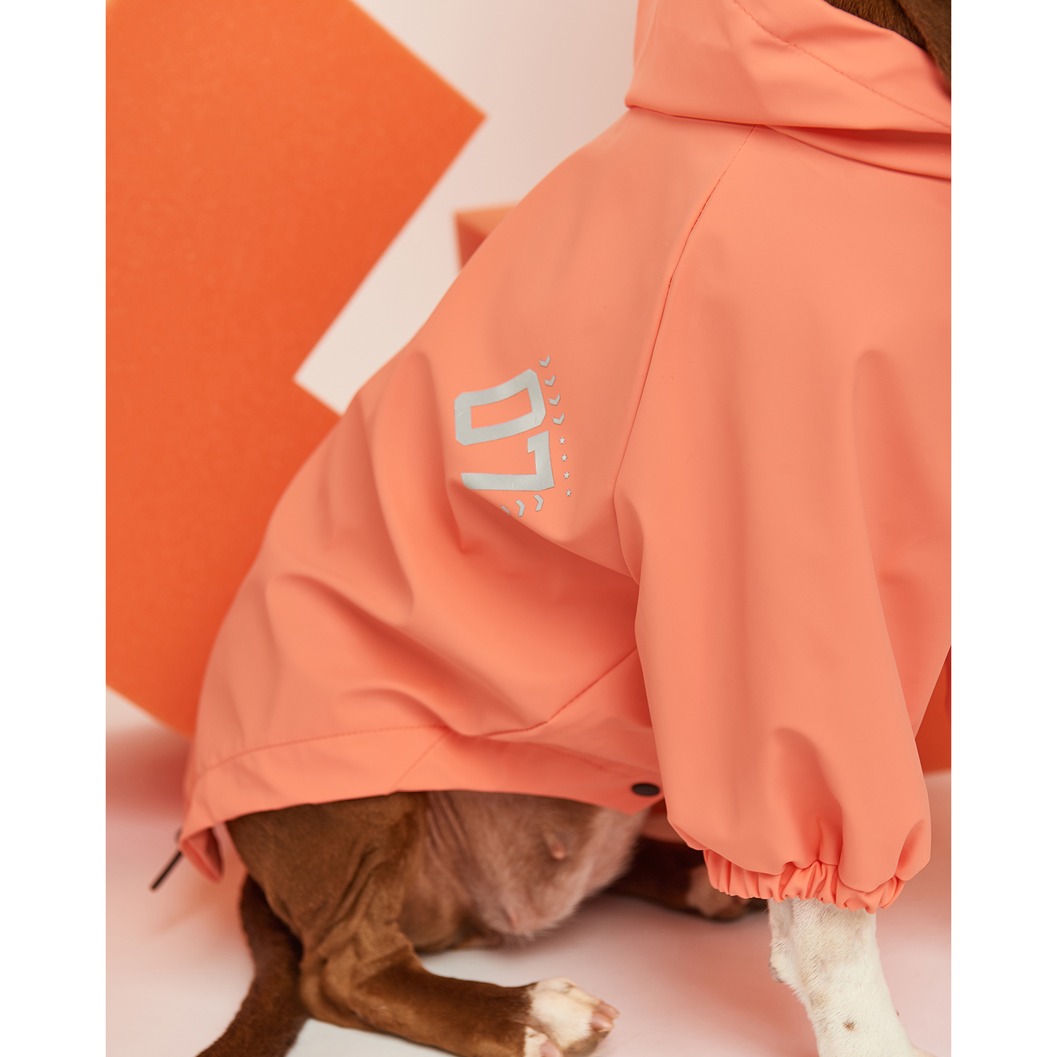 Куртка-дождевик для собак Zoozavr розовый 50 - фото 11