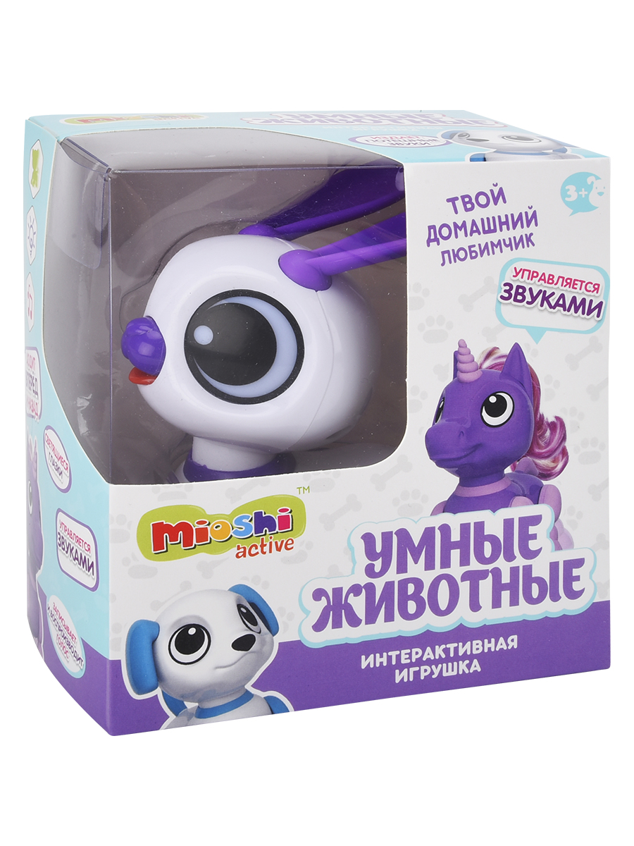 Интерактивная игрушка Mioshi зайчонок 13 см свет звук фиол - фото 5