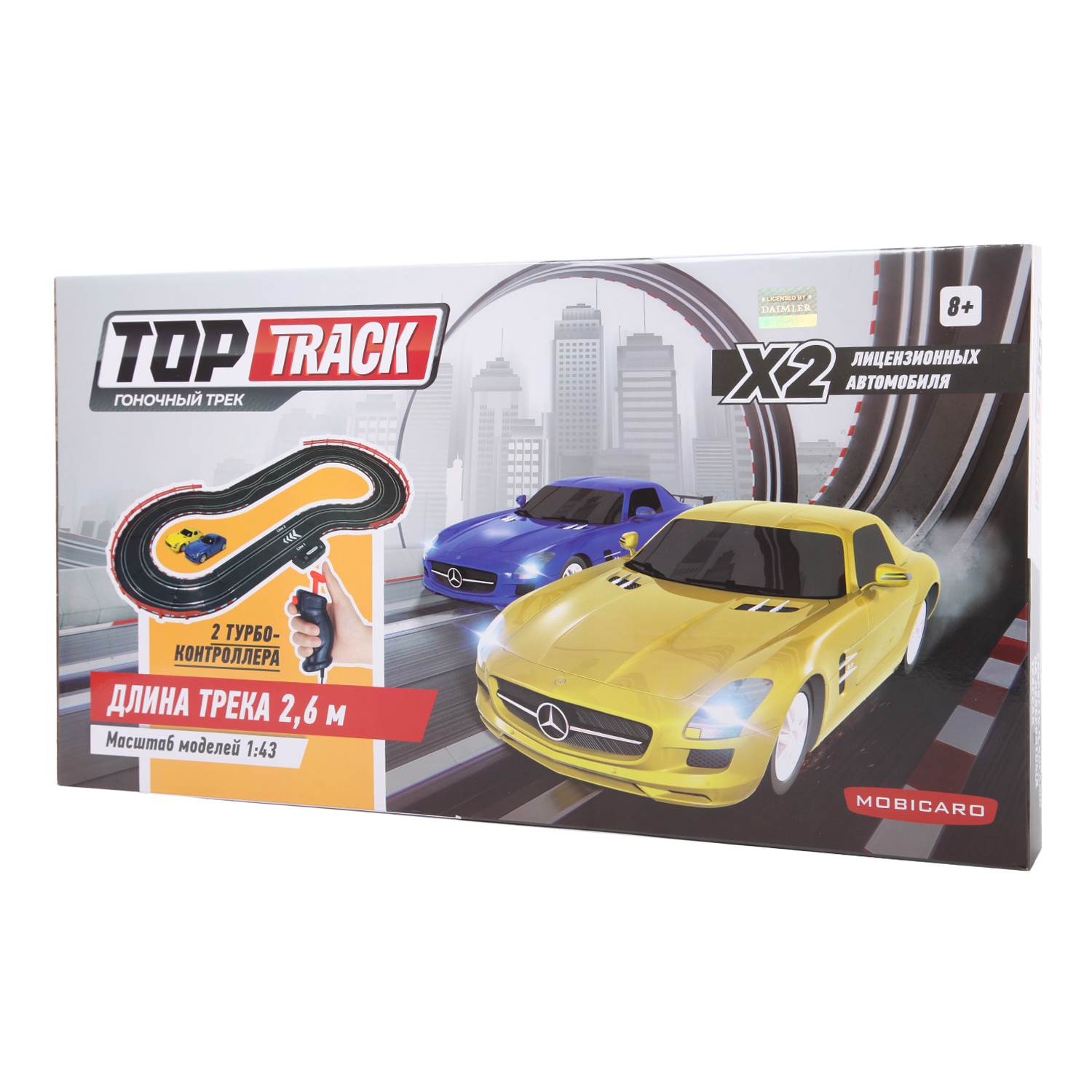 Трек Mobicaro 1:43 Mercedes-AMG GT TR-04LB купить по цене 1299 ₽ в  интернет-магазине Детский мир