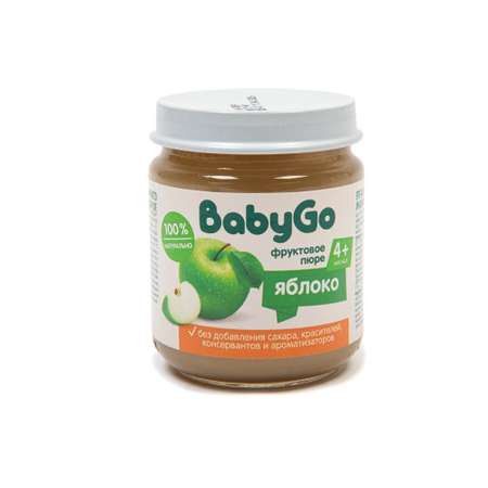 Пюре фруктовое Baby Go яблочное 100г с 4месяцев