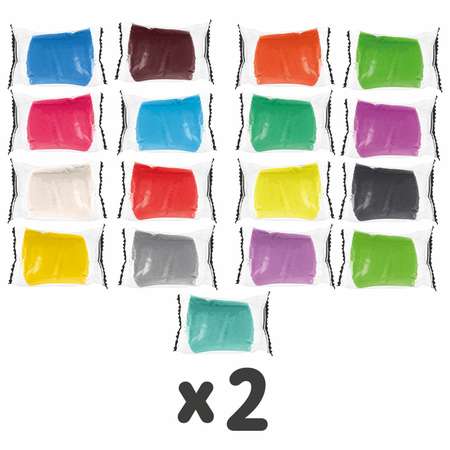 Пластилин Brauberg тесто для лепки набор 34 цвета с инструментами