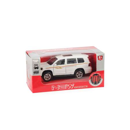 Игрушка HUADA Металлическая инерционная модель автомобиля Toyota Land Cruiser Белый