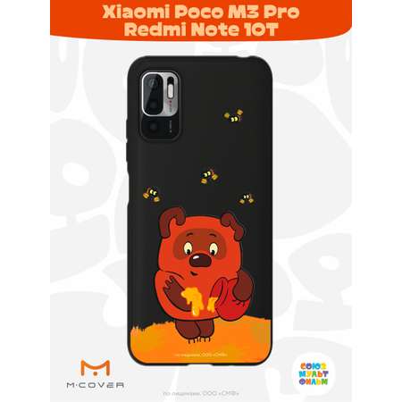 Силиконовый чехол Mcover для смартфона Poco M3 Pro Redmi Note 10T Союзмультфильм Медвежонок и мед