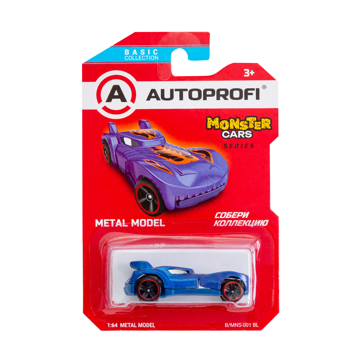 Машинка коллекционная 1:64 Autoprofi Basic серии Monster CAR-BASIC-03-MNS в ассортименте CAR-BASIC-03-MNS - фото 2