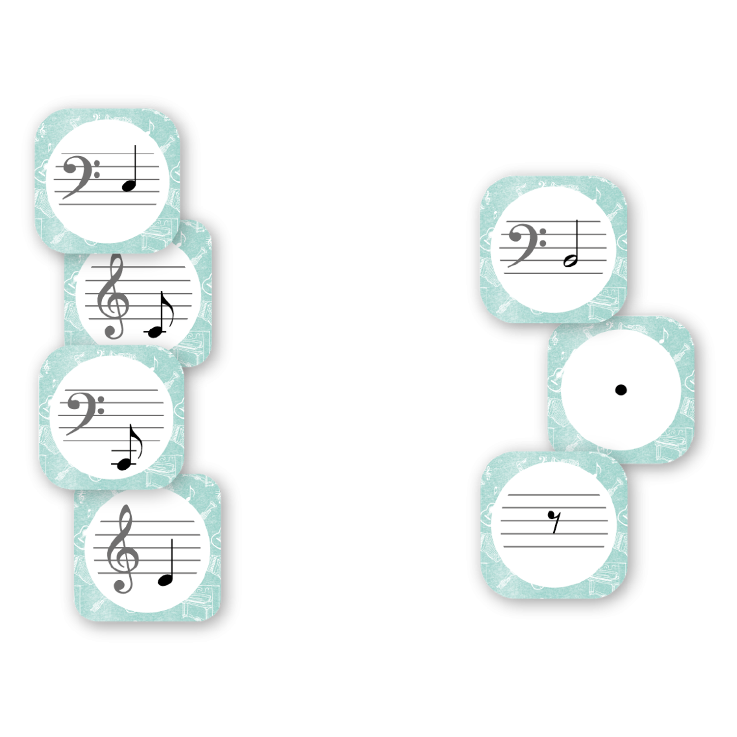 Развивающая игра УМЦ РЕБУС Нота я тебя знаю Ноты скрипичного и басового ключа Длительности Знаки альтерации - фото 9