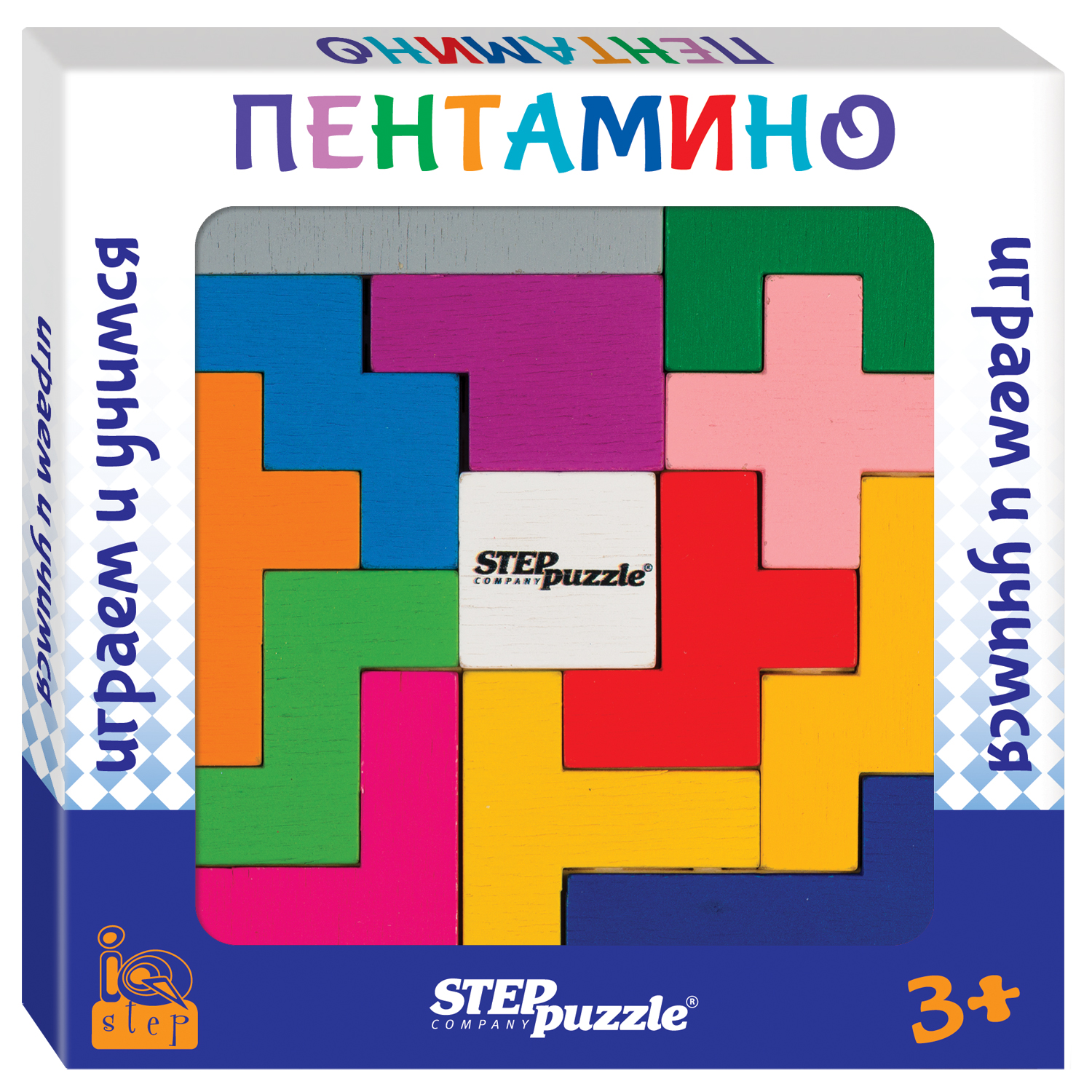 Степ Пазл / Игра из дерева Пентамино (IQ step) Step Puzzle