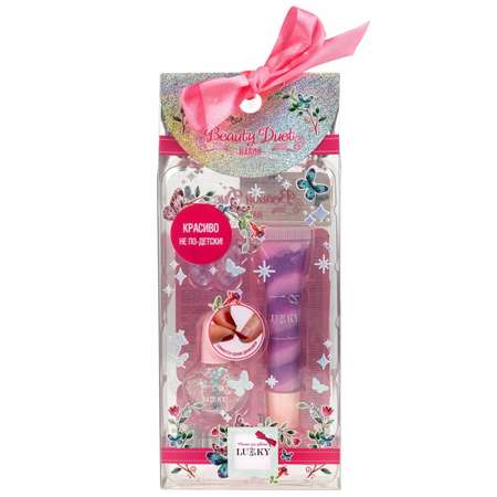 Косметический набор Lukky Beauty Duet блеск для губ и лак для ногтей розовый